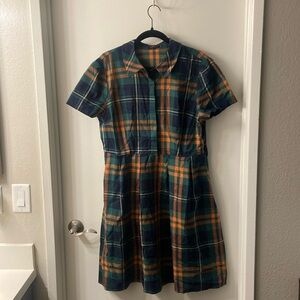 Retro plaid mini dress